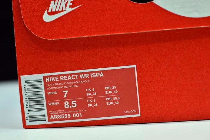 SmartChoice nike react wr ispa black grey ar8555- 3143