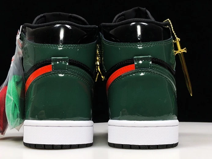 SoleFly x Air Jordan 1 Retro High OG Black Team Orange-Fir AV3905- WellDesigned 890