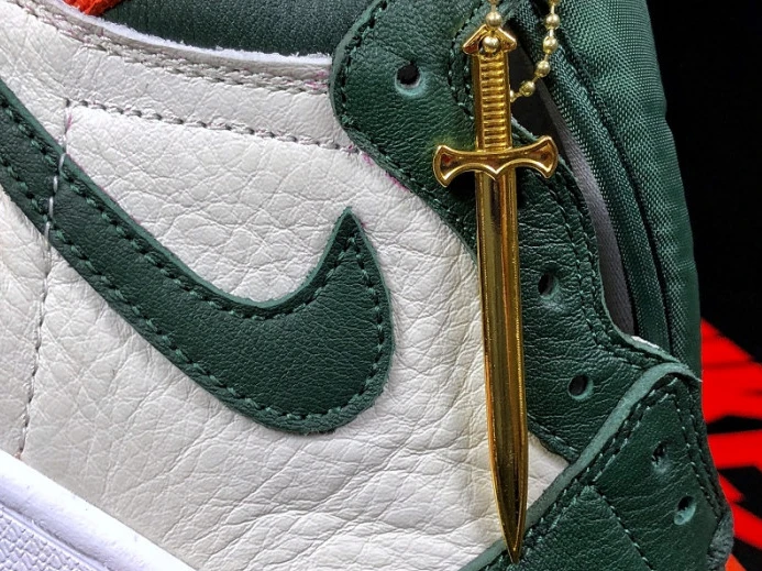 SoleFly x Air Jordan 1 Retro High OG Sail Fir-Team Orange AV3905- Popular 891