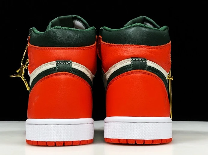SoleFly x Air Jordan 1 Retro High OG Sail Fir-Team Orange AV3905- Popular 891