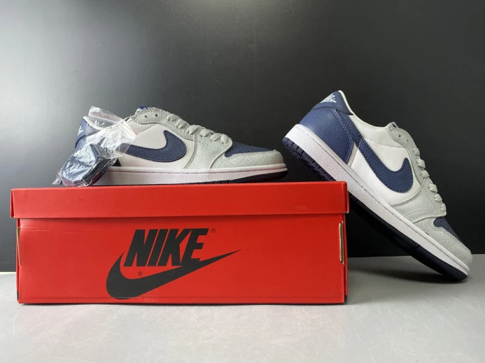 SportInspired Air Jordan 1 Grey Navy Blue CW8576- 851