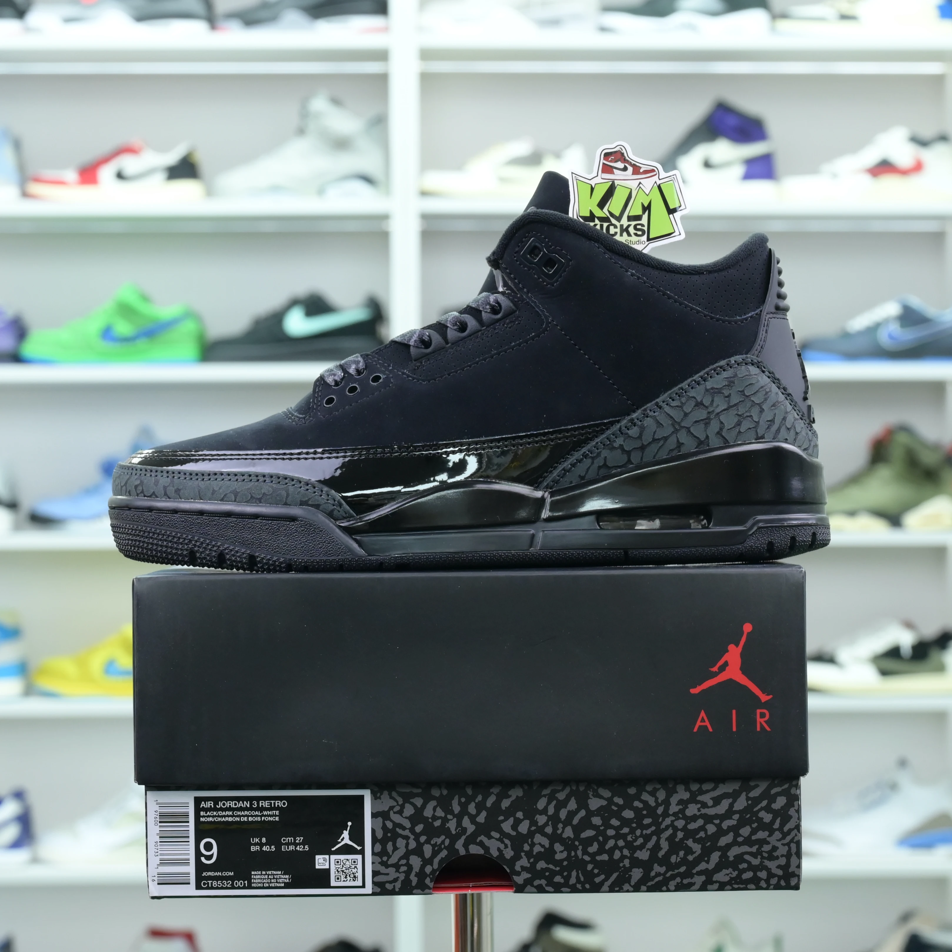 SportInspired Kimikick Jordan Air Jordan3“Black Cat” 1840