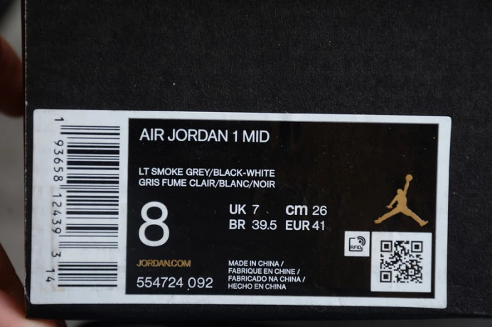SportInspired air jordan 1 mid light smoke grey 554724- 1665