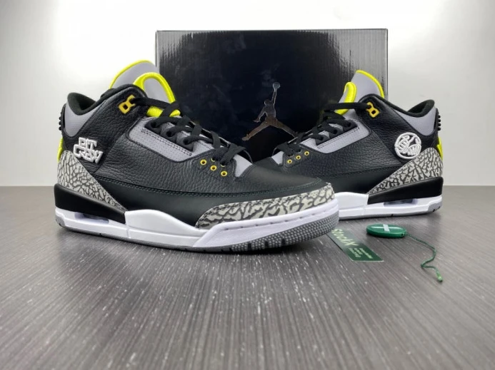 SportInspired air jordan 3 retro oregon ducks pit crew black ho11-mnjdls- 1774