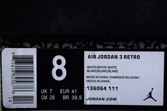 SportInspired air jordan 3 retro triple white 136064- 1196
