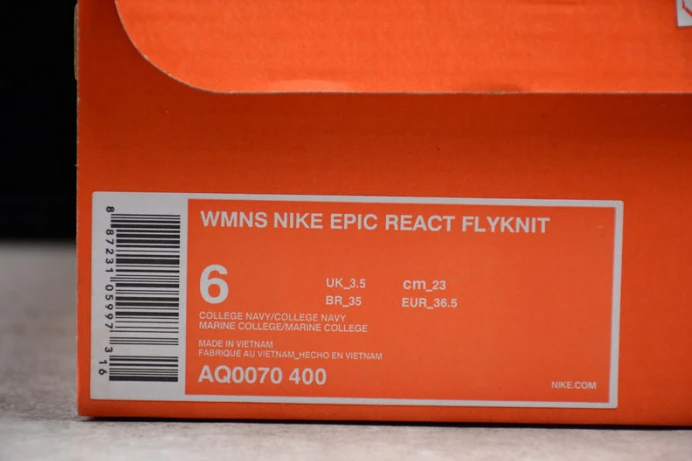 SportInspired nike epic react flyknit blue aq0067- 3313