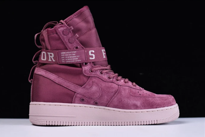 SportInspired nike sf air force 1 one fif vintage wine particle rose aj1700- 3075