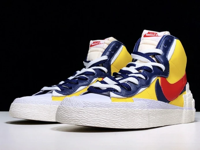 SportInspired sacai x blazer mid ''maize navy'' bv0072- 3145