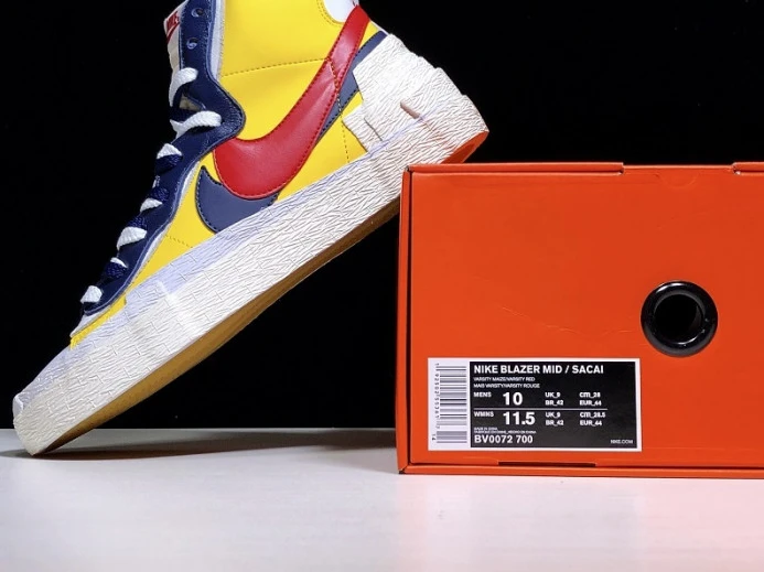 SportInspired sacai x blazer mid ''maize navy'' bv0072- 3145