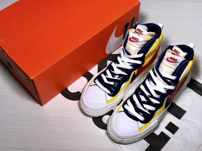 SportInspired sacai x blazer mid ''maize navy'' bv0072- 3145