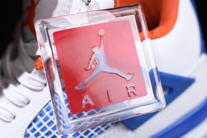 StreetReady Air Jordan 4 White Bright Crimson-Royal Blue 308497- 1064