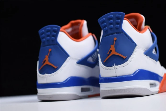 StreetReady Air Jordan 4 White Bright Crimson-Royal Blue 308497- 1064