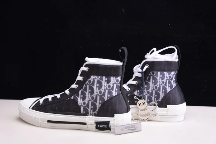 StreetReady DR B23 High Top Oblique Sneaker Black & White 2831