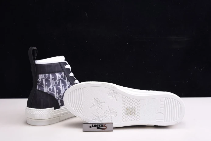 StreetReady DR B23 High Top Oblique Sneaker Black & White 2831