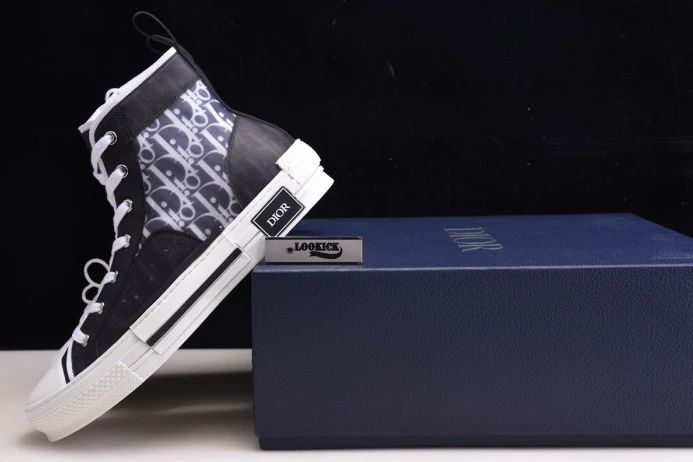 StreetReady DR B23 High Top Oblique Sneaker Black & White 2831