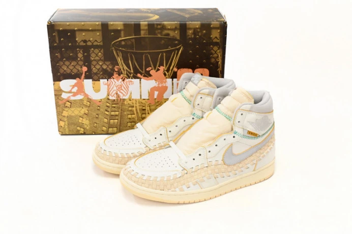 StreetReady Jordan 1 Retro High OG SP Union Bephie's Beauty Supply Woven Sail FD2565- 753