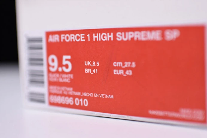 StreetReady Sup*e nike air force 1 high sp black ds f w 698696- 3064