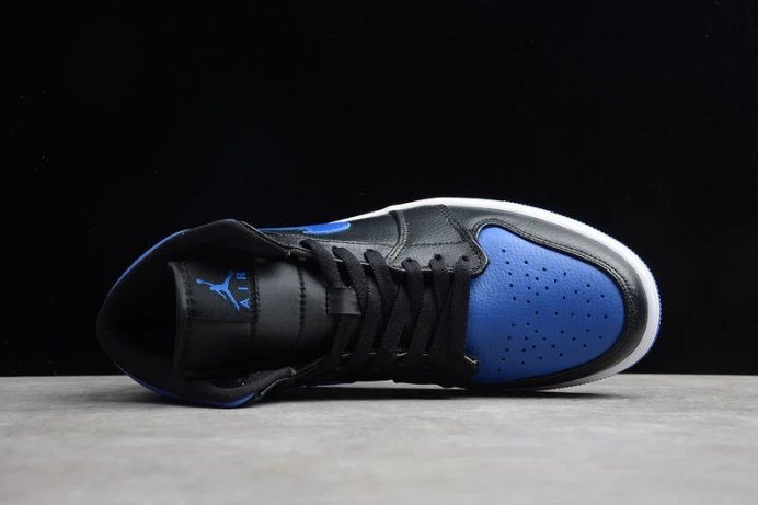 StreetReady air jordan 1 mid black hyper royal 554724- 1247