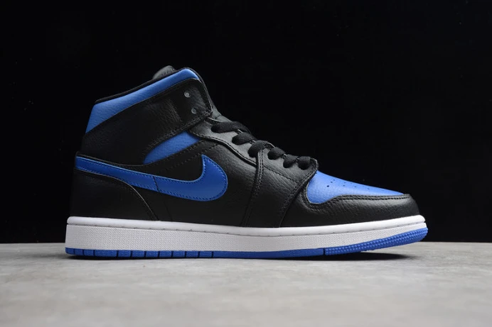StreetReady air jordan 1 mid black hyper royal 554724- 1247