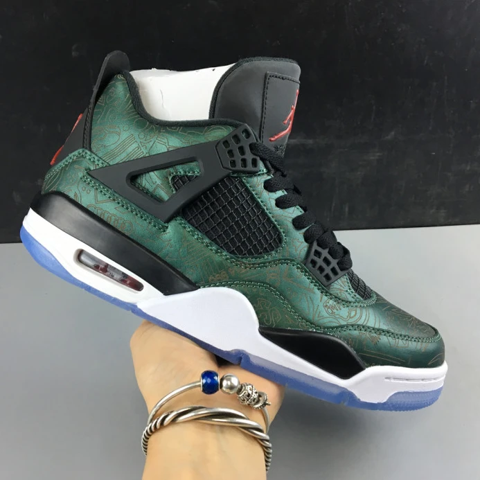 StreetReady air jordan 4 green laser aj4- 1759