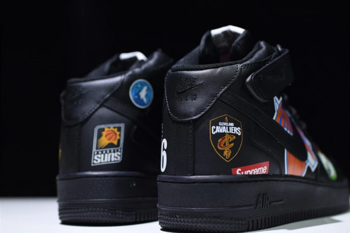 Sup*e x nba air force 1 mid ''07 white black teams aq8017- Comfortable 3077