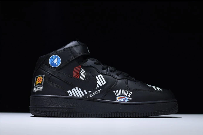 Sup*e x nba air force 1 mid ''07 white black teams aq8017- Comfortable 3077