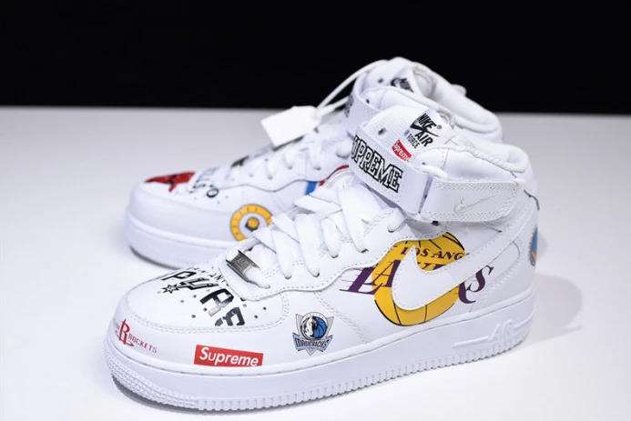 Sup*e x nike air force 1 mid nba teams white aq8017- EasyMatch 3017