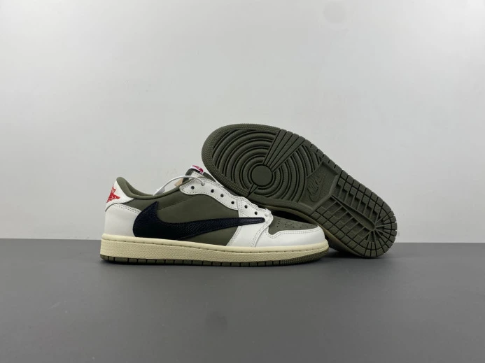 TRAVIS SCOTT X AIR JORDAN 1 LOW OG MEDIUM OLIVE DM7866- Affordable 489