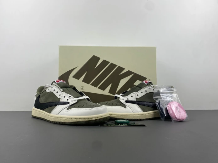TRAVIS SCOTT X AIR JORDAN 1 LOW OG MEDIUM OLIVE DM7866- Affordable 489