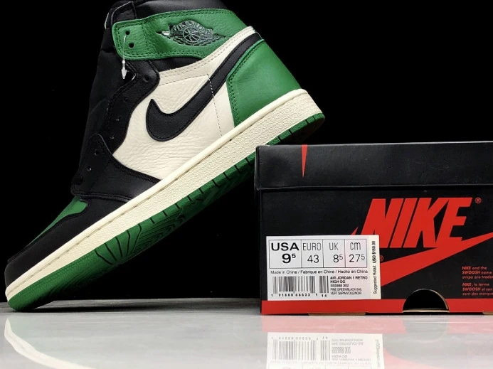 TopPick Air Jordan 1 High OG NRG Pine Green Sail-Black 555088- 922