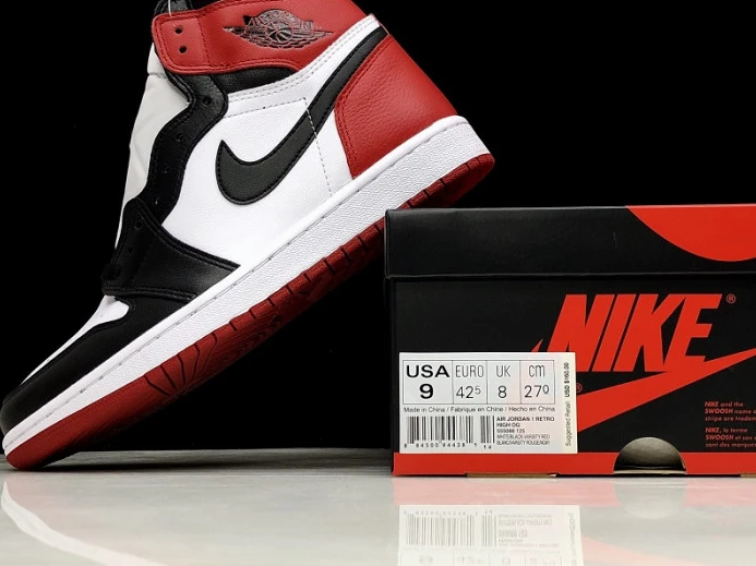 TopPick Air Jordan 1 Retro Black Toe 555088- 925