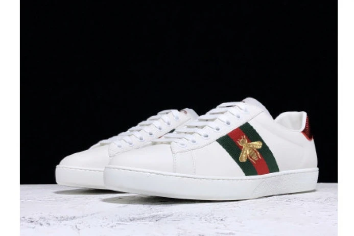 TopPick GUCC ACE EMBROIDERED LOW-TOP SNEAKER WHITE WITH BEE 2913