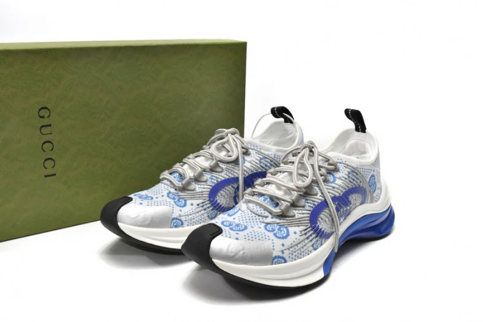 TopPick Gucc Run Sneakers White Blue 2892