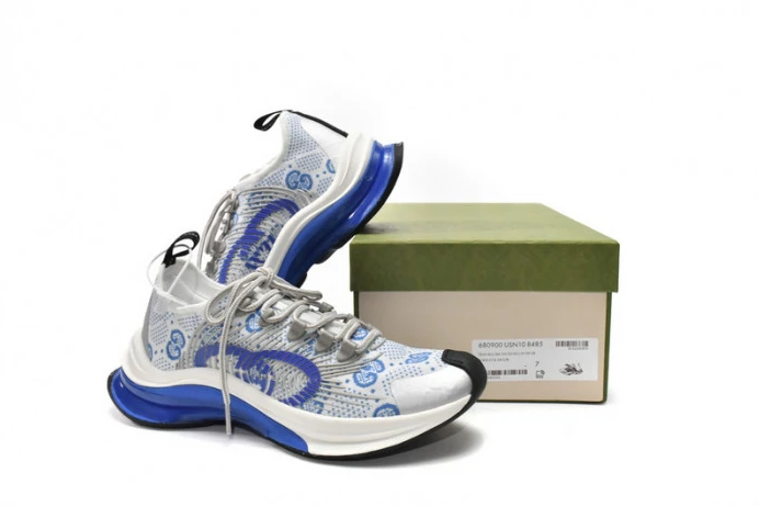 TopPick Gucc Run Sneakers White Blue 2892
