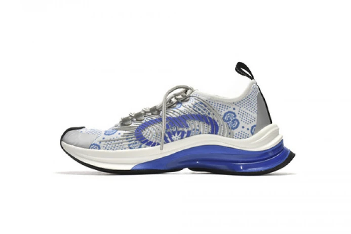 TopPick Gucc Run Sneakers White Blue 2892