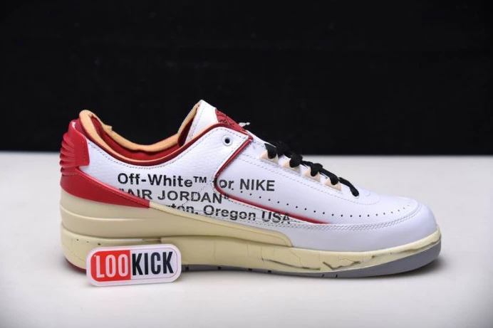 TopPick Jordan 2 Retro Low SP Off-White White Red DJ4375- 506