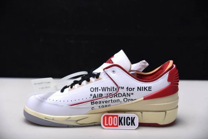 TopPick Jordan 2 Retro Low SP Off-White White Red DJ4375- 506