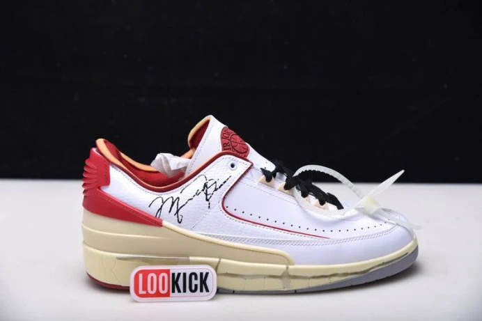 TopPick Jordan 2 Retro Low SP Off-White White Red DJ4375- 506