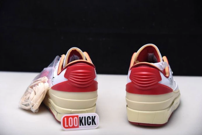 TopPick Jordan 2 Retro Low SP Off-White White Red DJ4375- 506