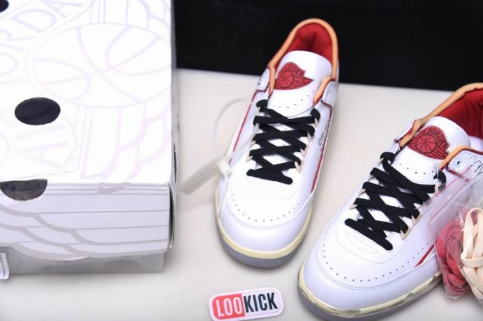 TopPick Jordan 2 Retro Low SP Off-White White Red DJ4375- 506