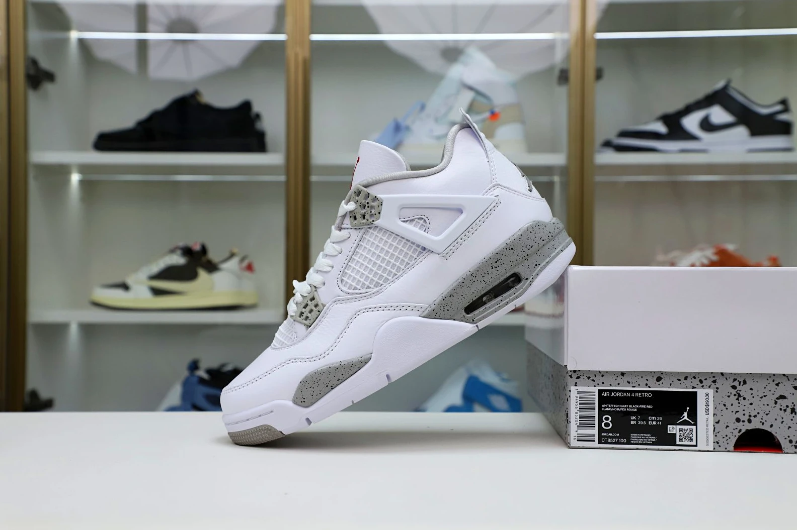TopPick Kimikick AIR JORDAN 4 RETRO 'WHITE OREO' 2021