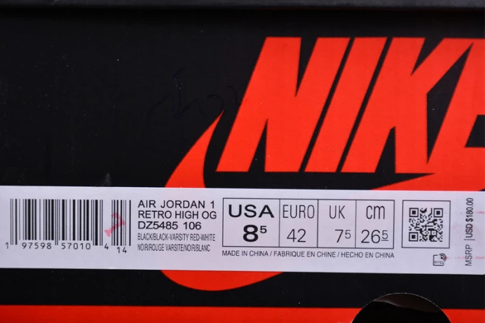 TopPick air jordan 1 high og “black toe reimagined” dz5485- 1361