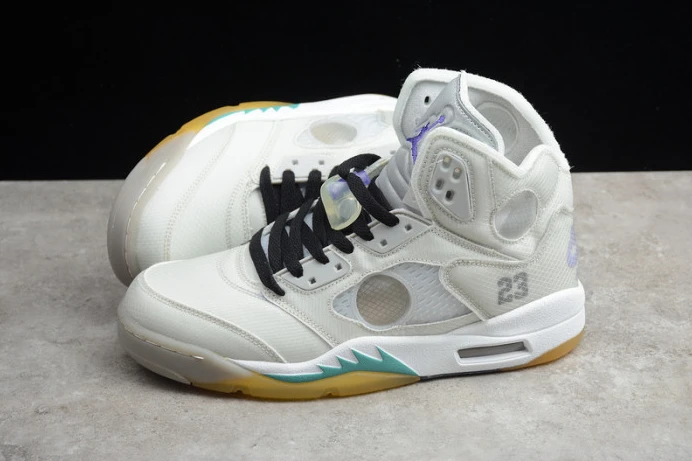 TopPick ofw air jordan 5 white green purple ct8480- 1836