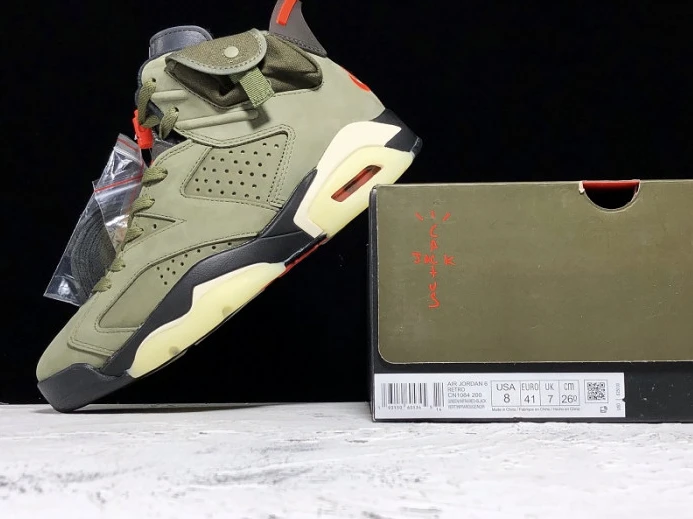 Travis Scott x Air Jordan 6 Medium Olive CN1084- SmartChoice 1102
