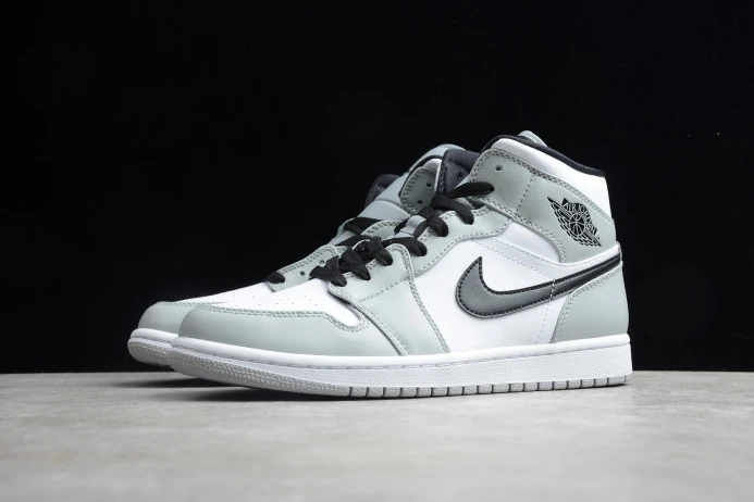 Trendy AIR Jordan 1 Mid Light Smoke Grey 554724- 847