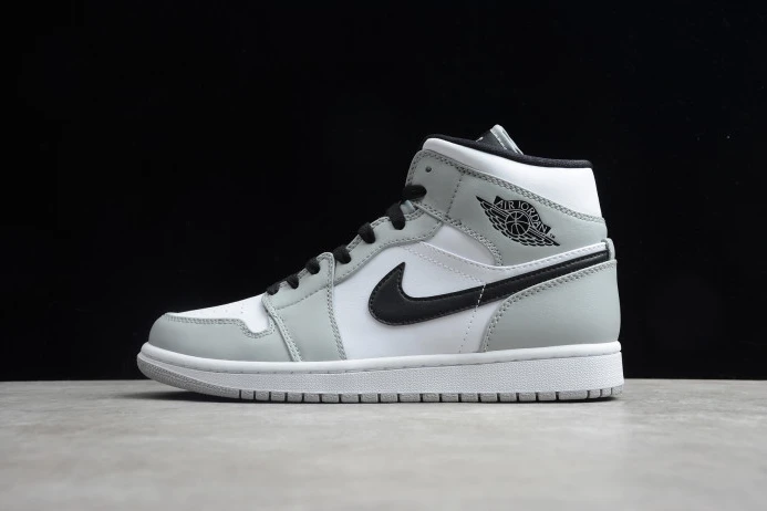 Trendy AIR Jordan 1 Mid Light Smoke Grey 554724- 847