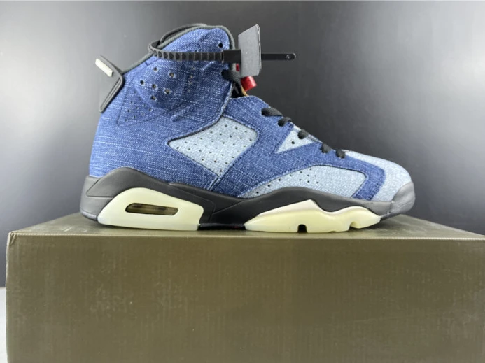 Trendy Air Jordan 6 Washed Denim CT5350- 1100