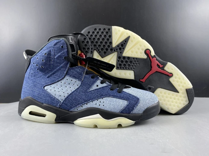 Trendy Air Jordan 6 Washed Denim CT5350- 1100