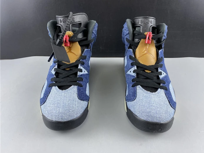 Trendy Air Jordan 6 Washed Denim CT5350- 1100