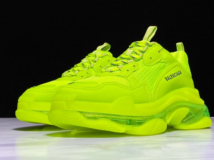 Trendy BLCG Triple S Clearsole Fluo Yellow 541624 W2FF1 2549